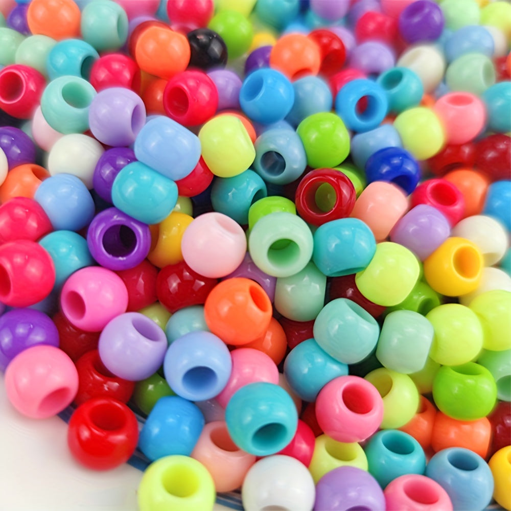 100pcs 24inch Mixed Line Acrylic Column Tube Pony Beads