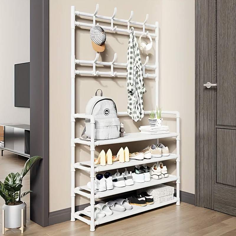 Coat Rack Shoe Storage Bench Organize Clothes Hats Shoes