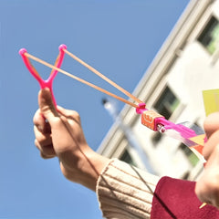 Magic LED Lights Arrow Flying Toys Elastic Slingshot