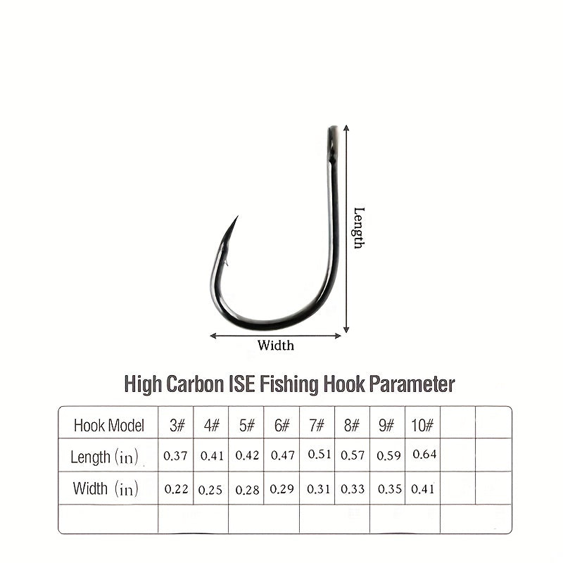 5 Fishhooks Set T Shaped Skewer Fishing Accessories Sizes 3-10 with String