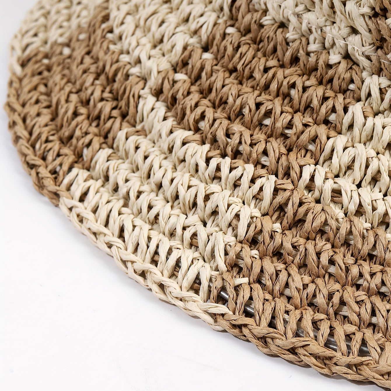 Crochet Bucket Hat Straw Sun Hat Breathable Travel Beach Hats
