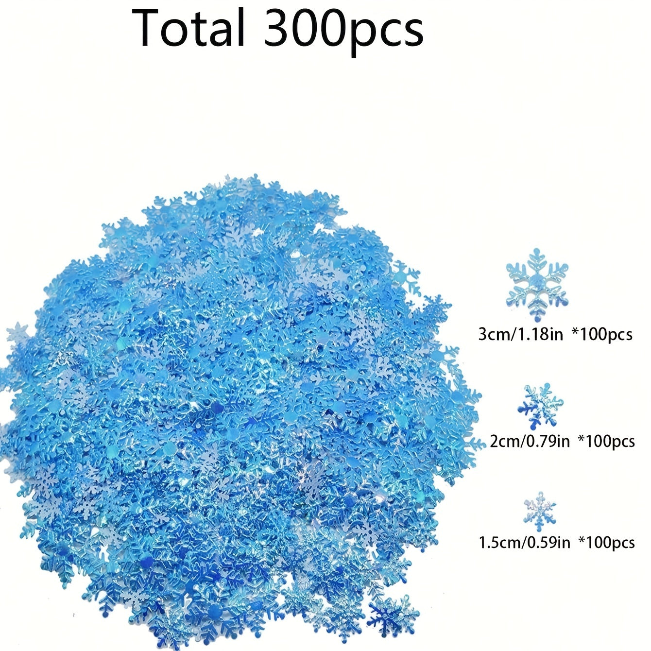 300pcs Snowflake Throwing Confetti Christmas Party Decor