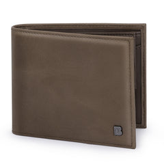 RFID Blocking Leather Men's Wallet with Coin Pocket