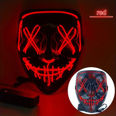 LED Glow Halloween Mask Scary Mask for Holiday Party