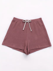 Comfy Lace Up Lounge Shorts Soft Womens Loungewear