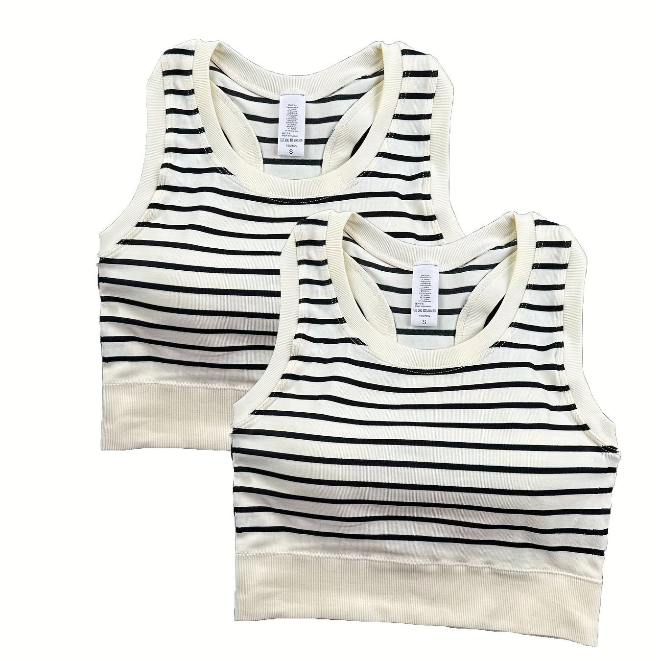 2pcs Striped Tank Top Women's Summer Tops