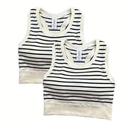 2pcs Striped Tank Top Women's Summer Tops
