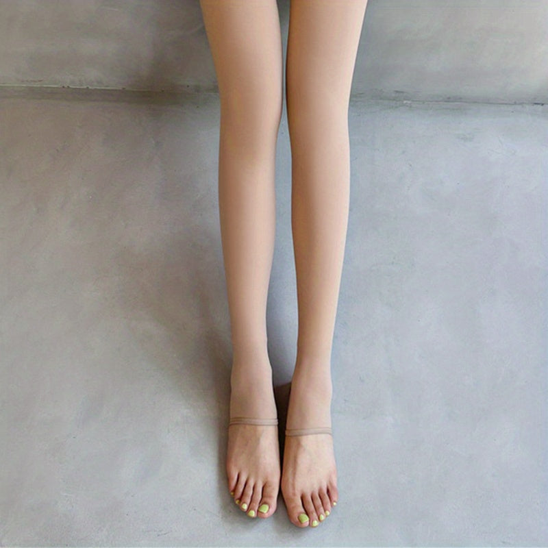 Plush Lined Tights Opaque Thermal High Waisted Leggings