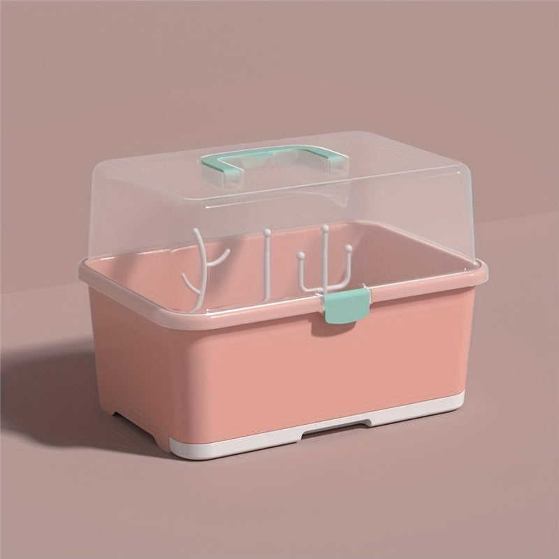 Portable Baby Bottle Drain Box Drying Rack Dustproof Box