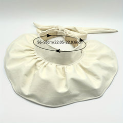 Beige Shell Visor Hat Wide Brim Sunshade UV Protection Sun Hat
