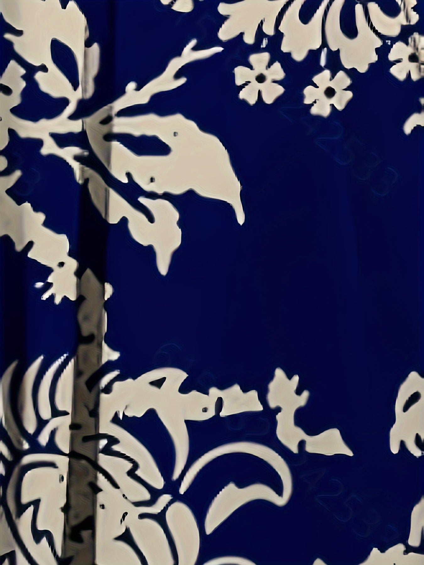 Women's Floral Print Round Neck Knee Length Dress