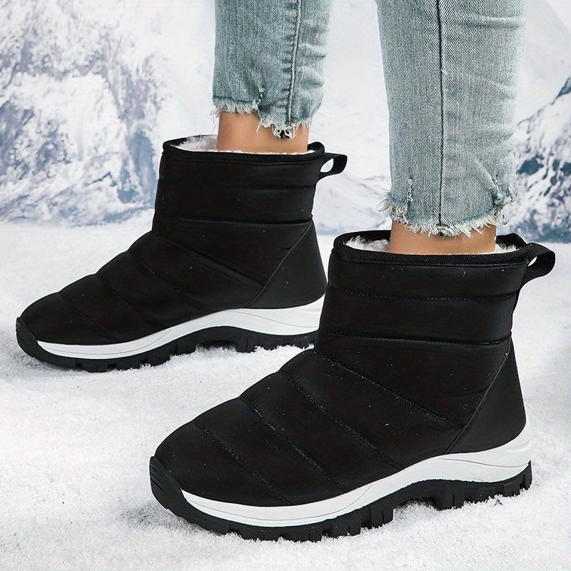 Anti Slip Medium Tube Snow Boots Thick Bottom Shoes Women's Footwear