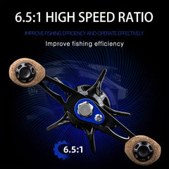 BILLINGS BH Series 6 5 1 Gear Ratio 18LB Max Drag Baitcasting Reel