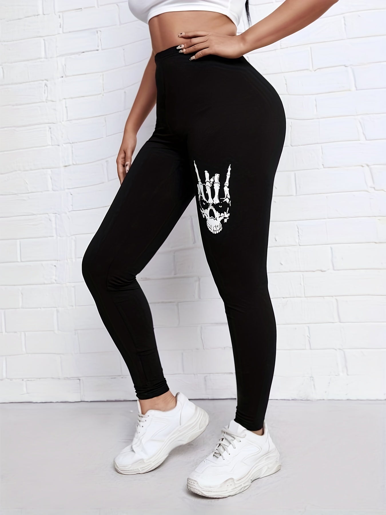Halloween Skull High Stretch Leggings