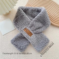 Plush Small Scarf Female Winter Faux Fur Neck Collar Soft Warmer Wrap