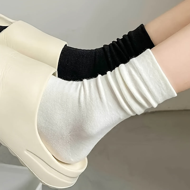 5 Pairs Comfy & Soft Mid Tube Women's Socks