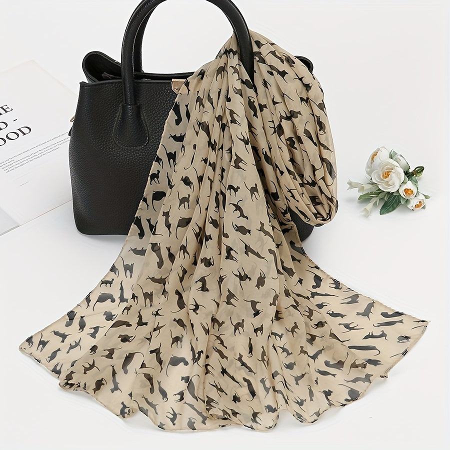 Bohemia Chiffon Scarf Vintage Leopard Animal Print Shawl