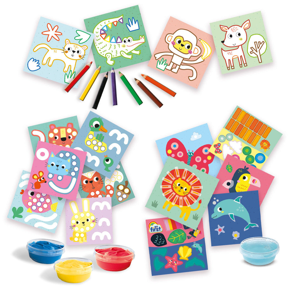 3-in-1 Fingerpainting Colouring Set