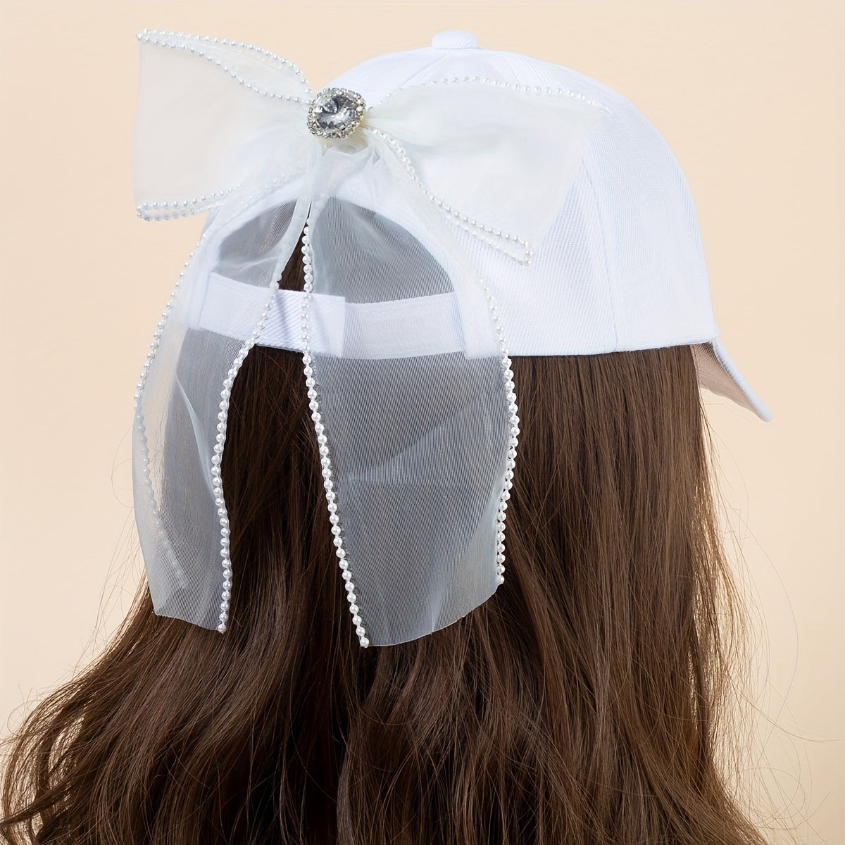 Big Ribbon Bowknot Baseball Cap Solid Y2K Dad Hats Adjustable