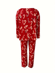 Christmas Print Lounge Set for Women