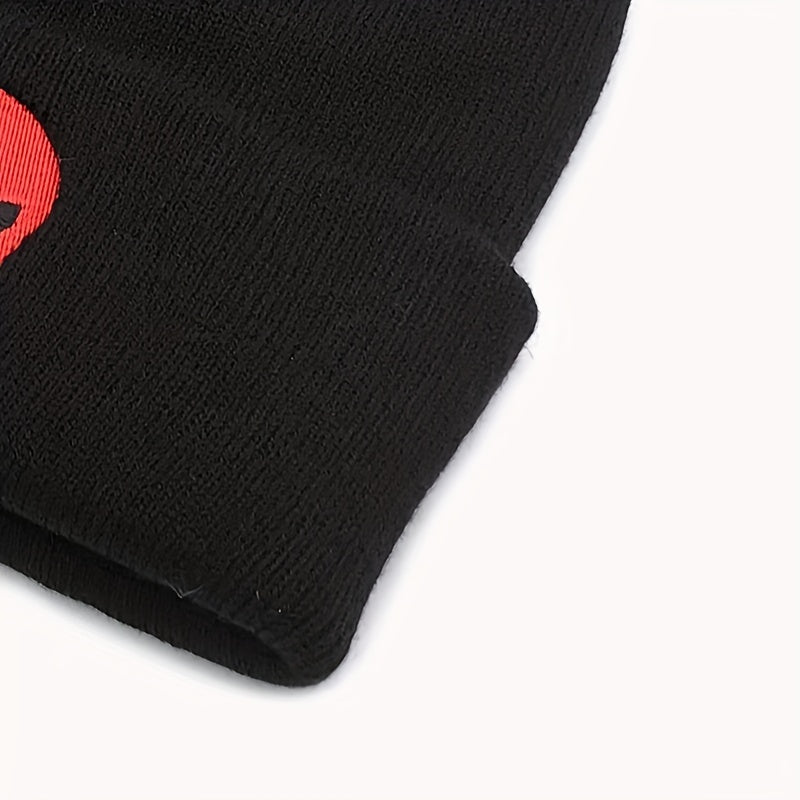 Skull Head Embroidery Double layer Thickened Woolen Hat