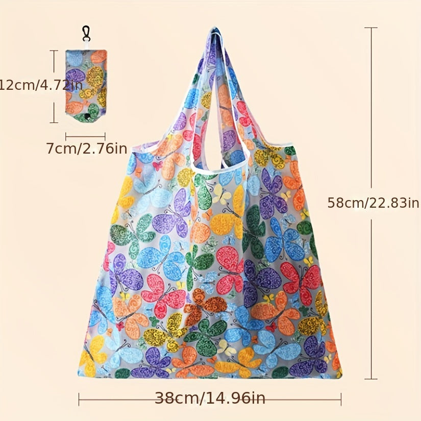 Foldable Shopping Bag Portable Supermarket Printed Bag