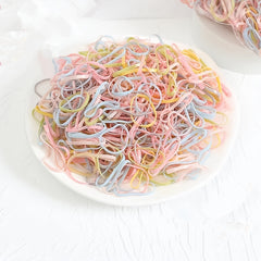 500pcs Colorful Mini Hair Bands Girls Ponytail Hair Accessories