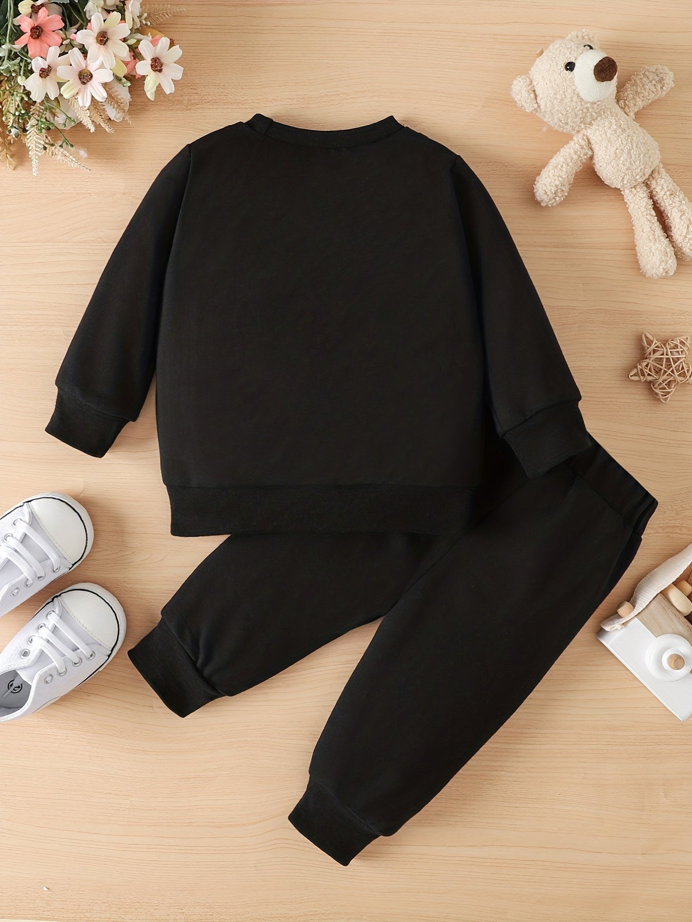 Toddler Baby Boy's KING Letter Print Sweatshirt & Trousers Set