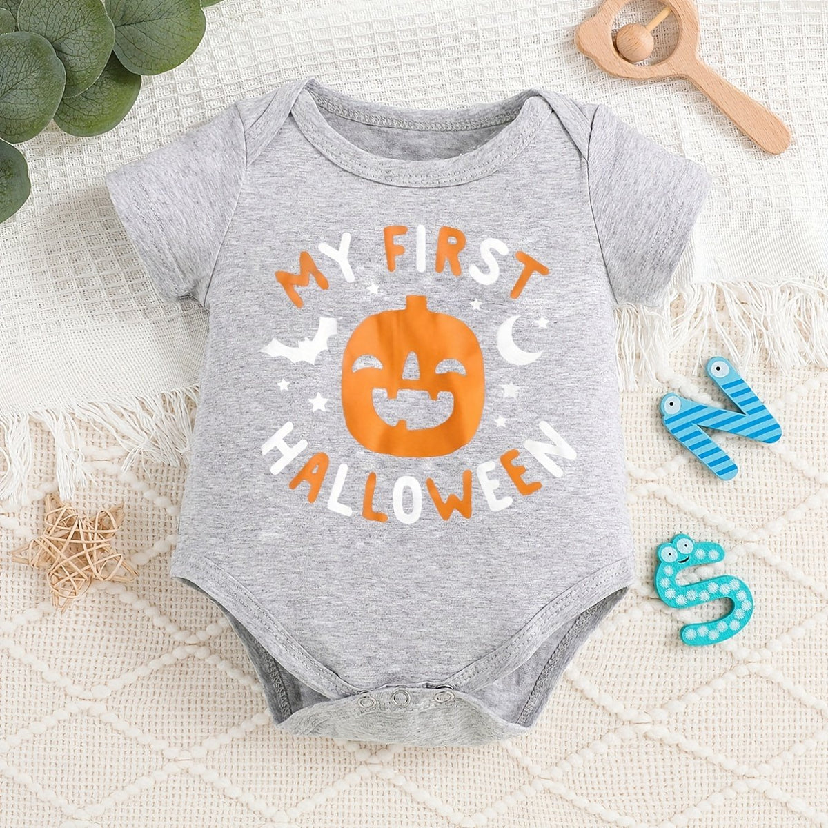 My First Halloween Pumpkin Onesie Bodysuit