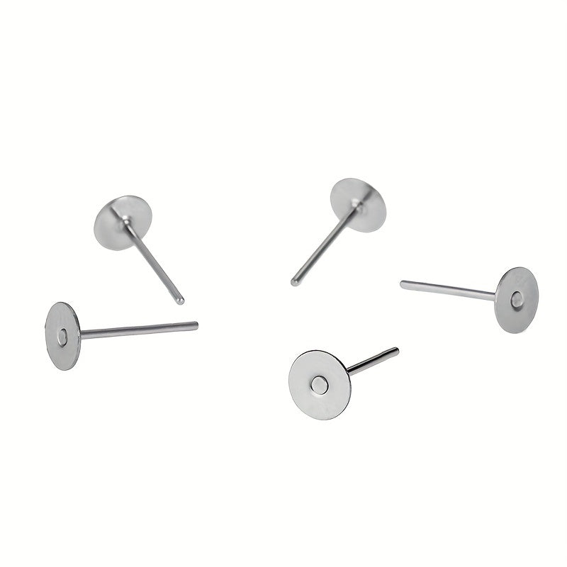 50 Pcs Stainless Steel Post Earring Studs for DIY Jewelry Making