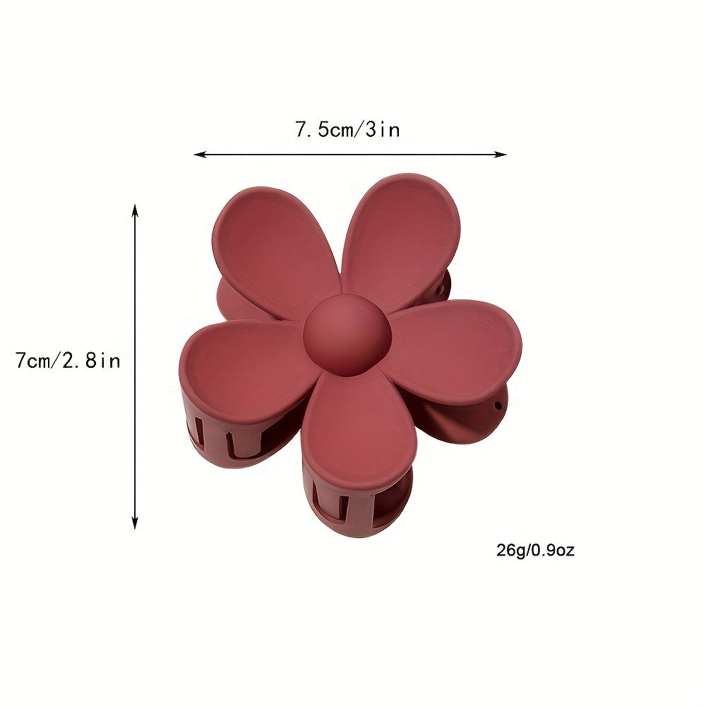 6pcs Flower Hair Claw Clip Boho Matte Accessory
