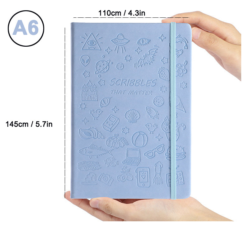 A6 Hardcover Pocket Notebook Ruled 200 Pages
