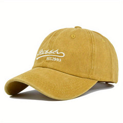 Vintage Small Letter Embroidery Baseball Cap Patch Embroidered Duck Tongue Cap