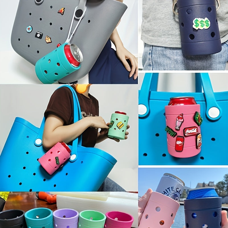 Summer Beach Bag Bottle Holder Plastic Charm Accessory For Bogg Bags