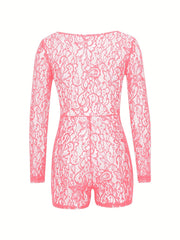 Sexy V Neck Romper Jumpsuit Long Sleeve Women's Clothing