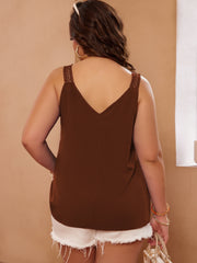  Lace Panel V Neck Cami Top