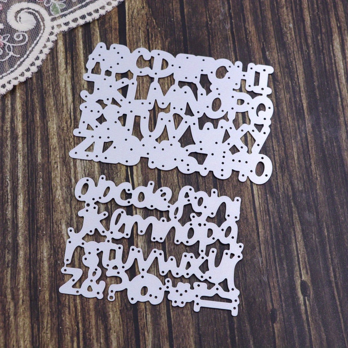 2pcs Alphabet Metal Cutting Dies For Scrapbooking DIY Craft Embossing