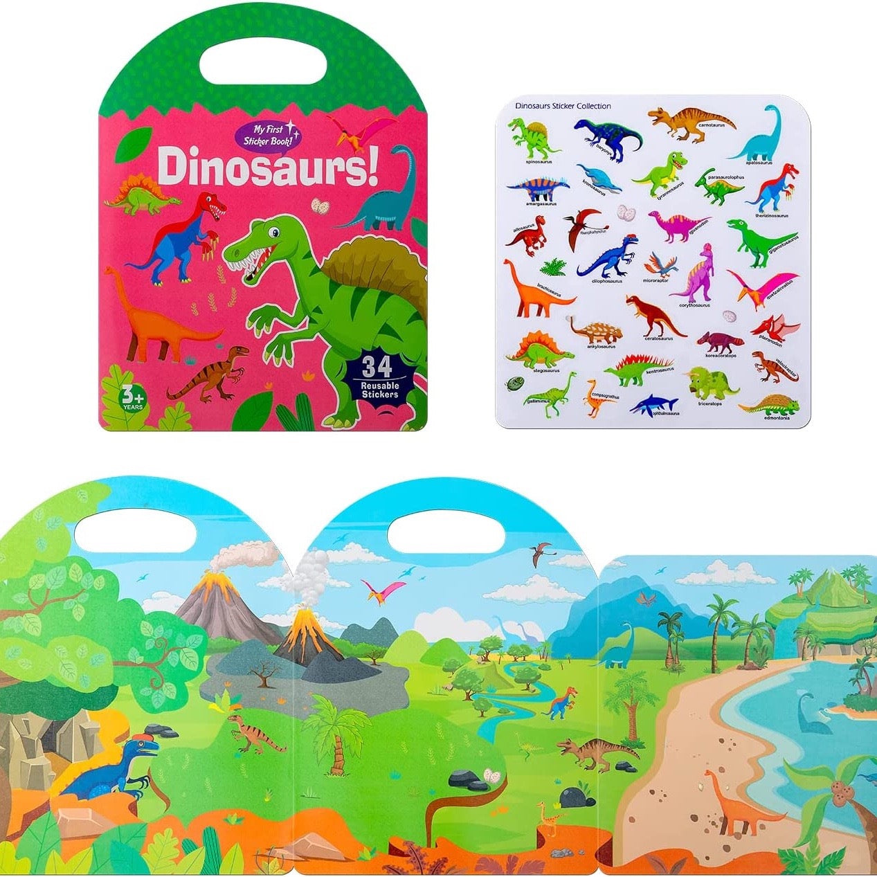 Portable Children's Quiet Books Cartoons Stickers Music Education Toys