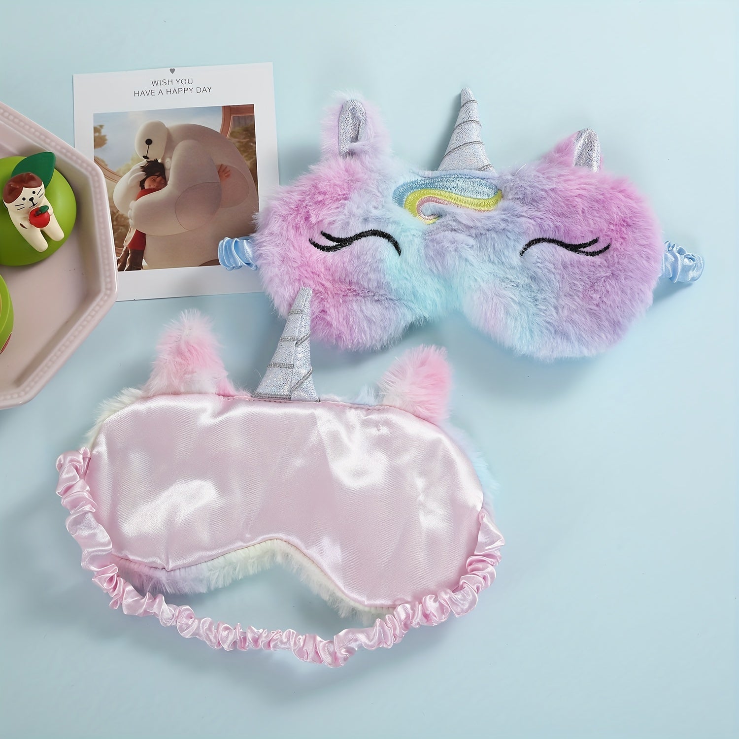 Unicorn Plush Eye Mask Embroidery Creative Girls Eye Mask