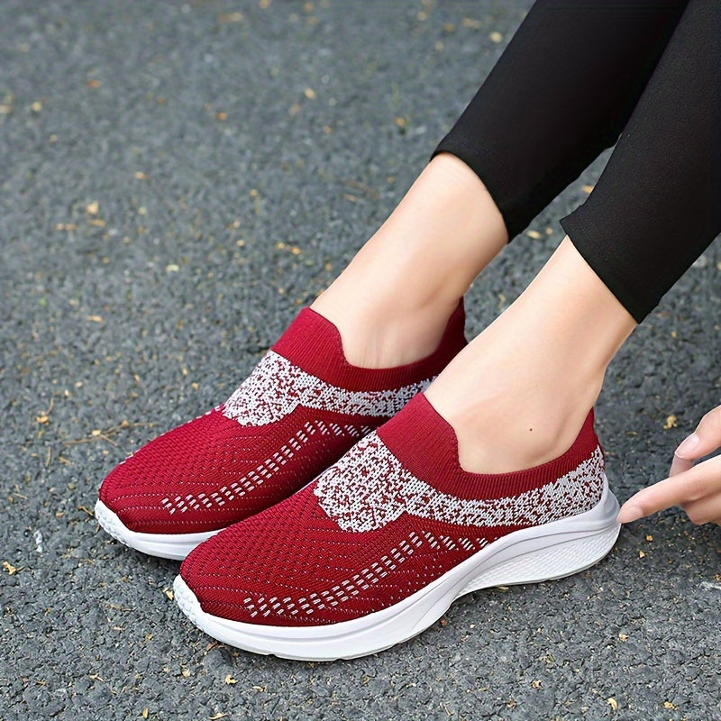 Women's Breathable Athletic Running Shoes Slip On Casual Mesh Sneakers
