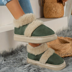 Thermal Lined Faux Suede Snow Boots for Women