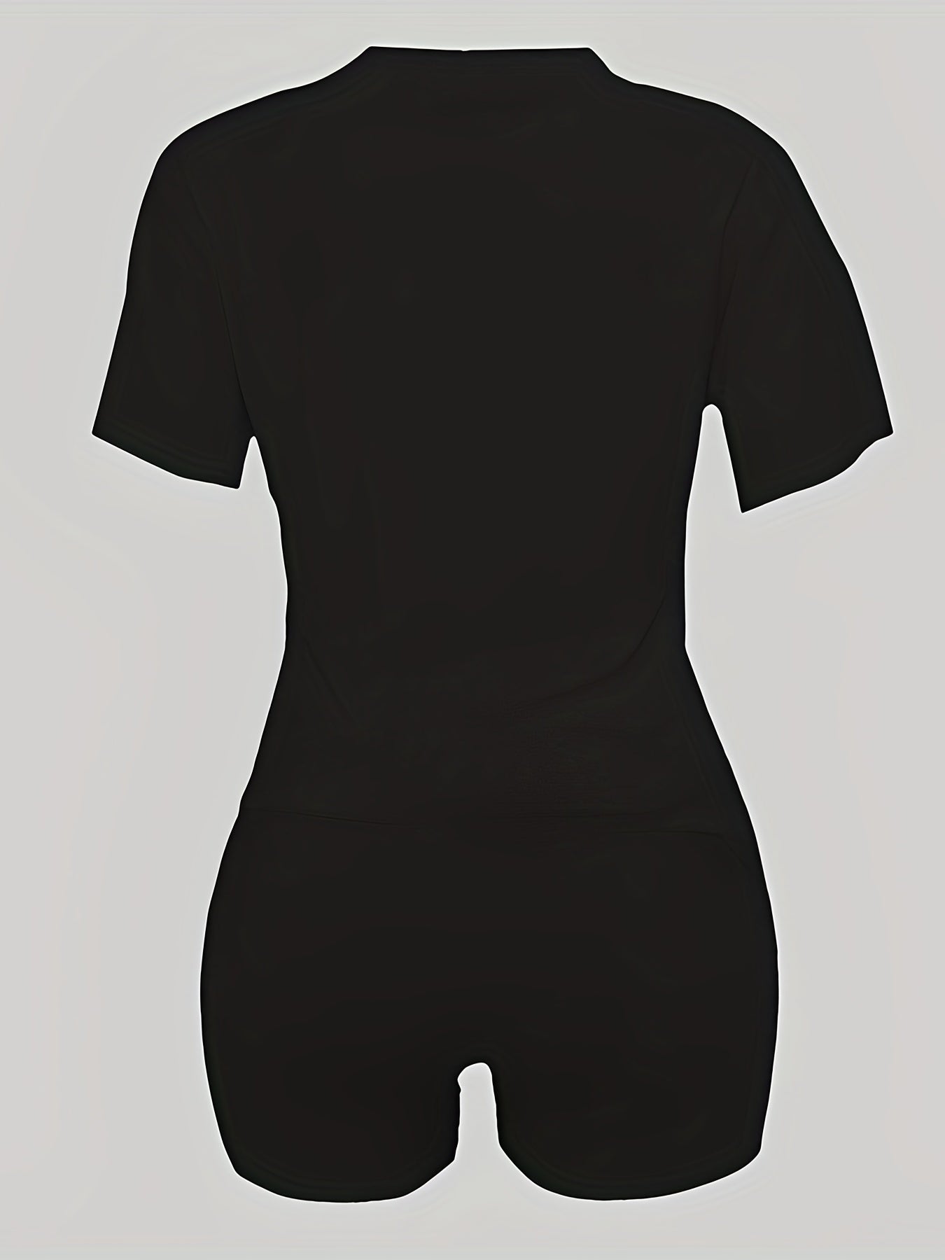 Graphic & Letter Print Two-piece Set Casual T shirt & Shorts Outfits