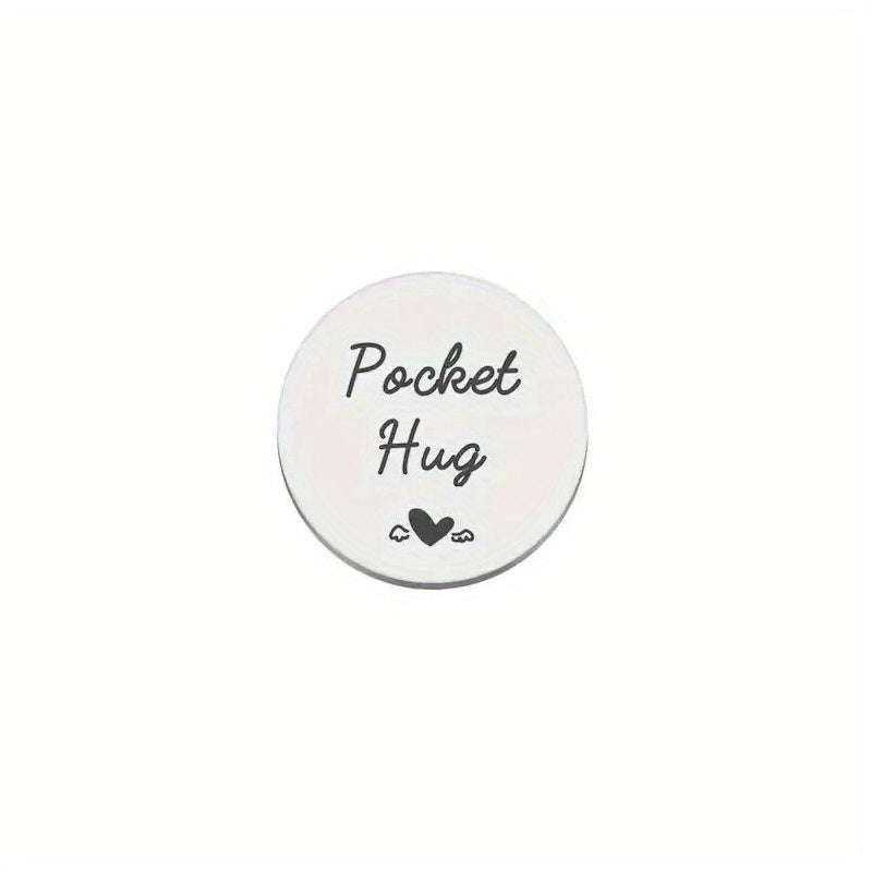 Stainless Steel Pocket Hug Coin Inspirational Gift For Men