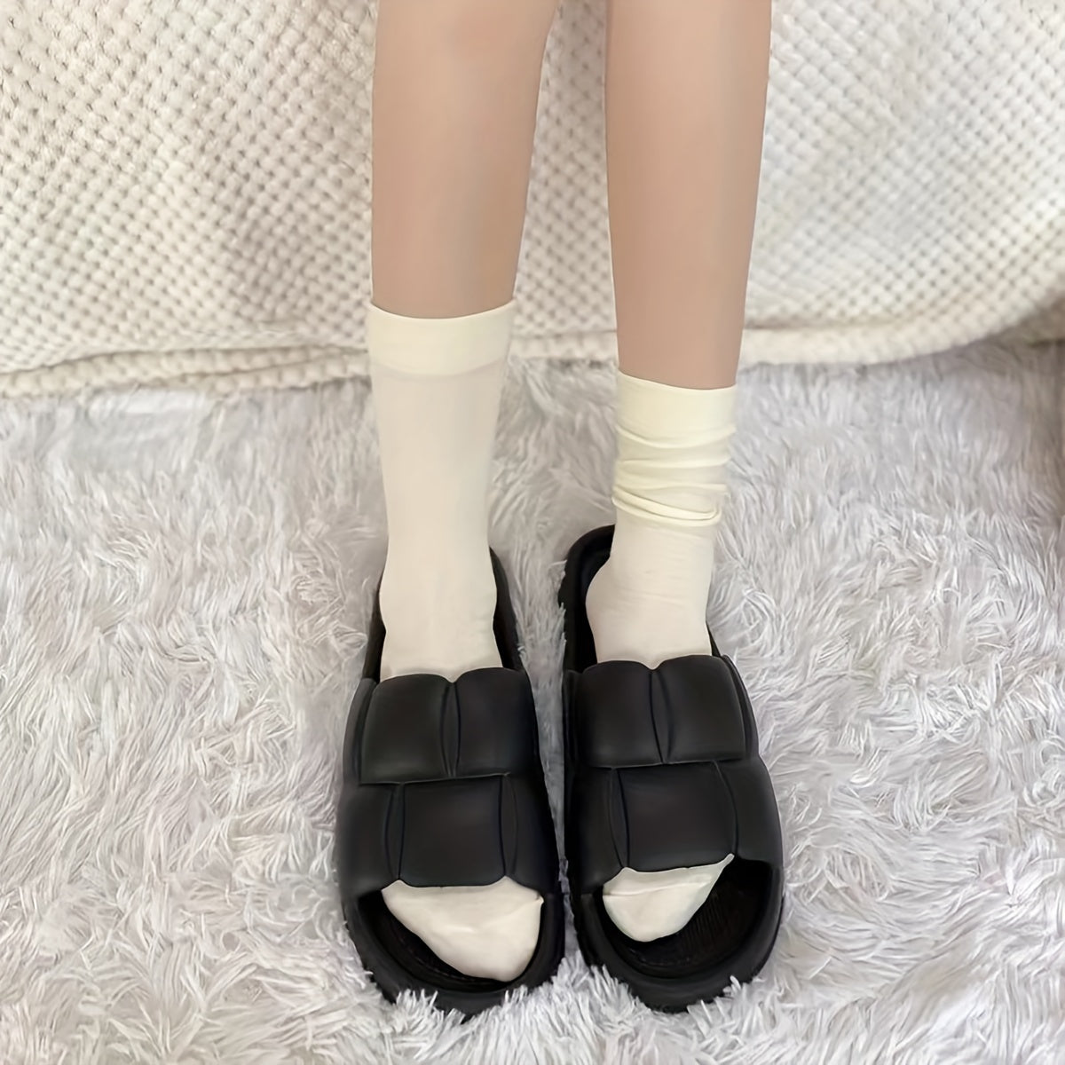 3 Pairs Solid Socks Comfy & Soft All match Socks Women's Stockings