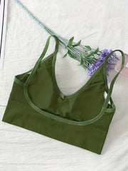 Triangle Cups Sports Bra Push Up Yoga Fitness Bra