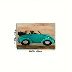 Cartoon Car Pattern Rug Machine Washable Floor Mat for Living Room