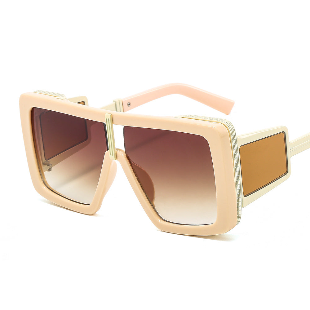 Colorful Lens Square Sunglasses Women Street Style