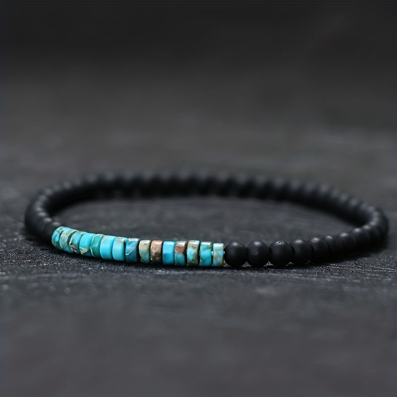 Men's Frosted Stone Beads Bracelet Gift For Men