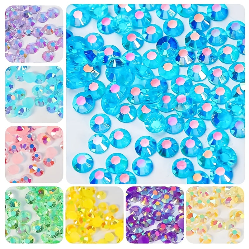 12000Pcs Nail Art Rhinestones Bulk Kit 24 Colors 3mm Iridescent Gems