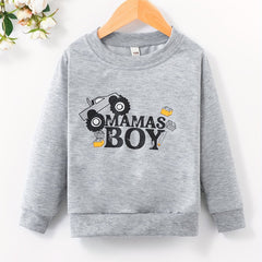 Boy's Mams Boy Print Sweatshirt Casual Slightly Stretch Breathable Sweatshirt